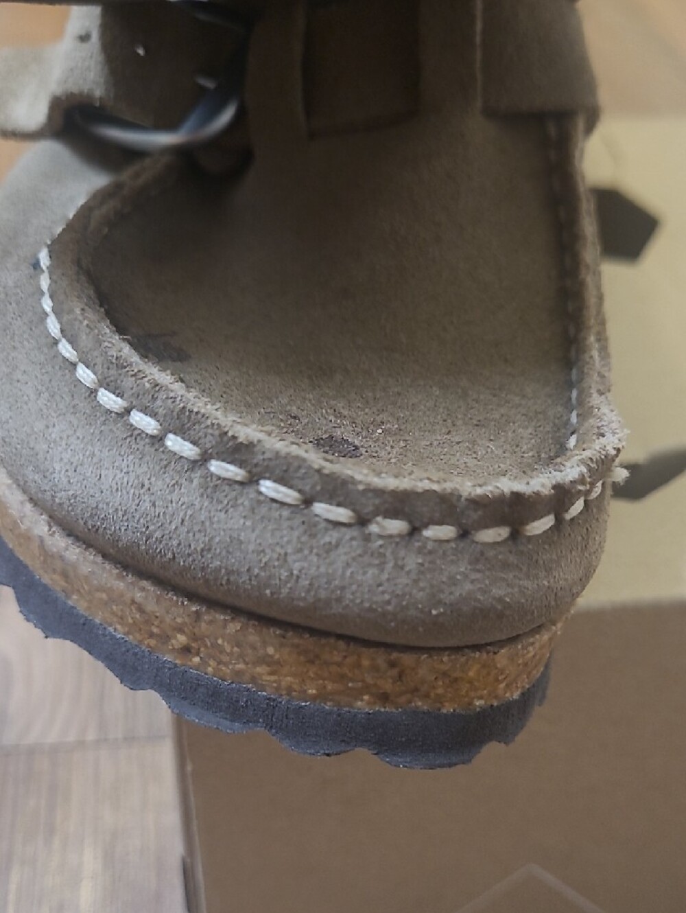 Birkenstock women's Suede Slip-On Loafers in Taupe - Picture 15 of 15